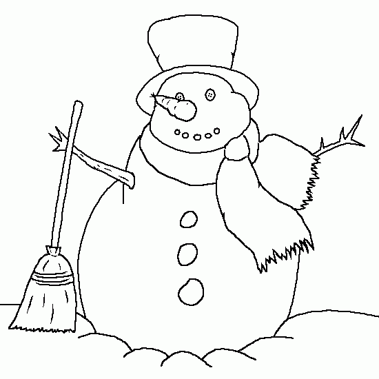 Desenho gratuito Boneco de Neve #89286 da colecao Natureza e Estações para imprimir