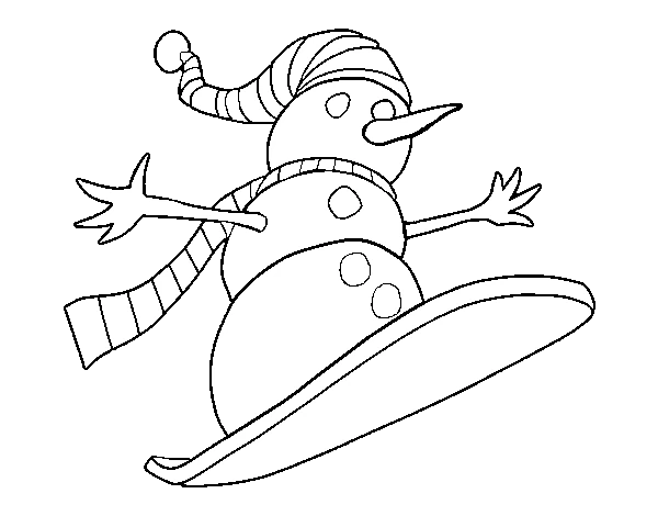 Desenho gratuito Boneco de Neve #89288 da colecao Natureza e Estações para imprimir
