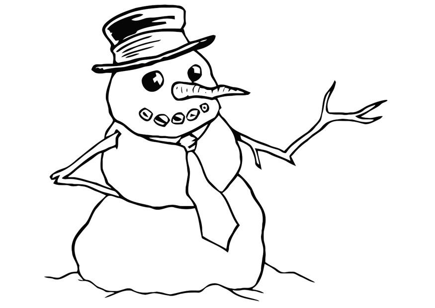 Desenho gratuito Boneco de Neve #89306 da colecao Natureza e Estações para imprimir