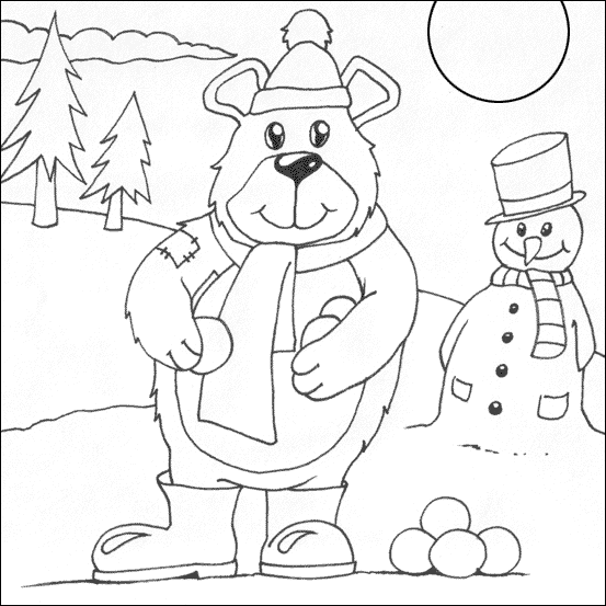 Desenho gratuito Boneco de Neve #89324 da colecao Natureza e Estações para imprimir