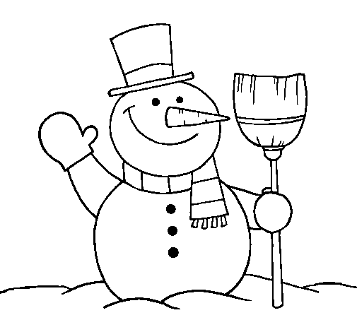 Desenho gratuito Boneco de Neve #89423 da colecao Natureza e Estações para imprimir