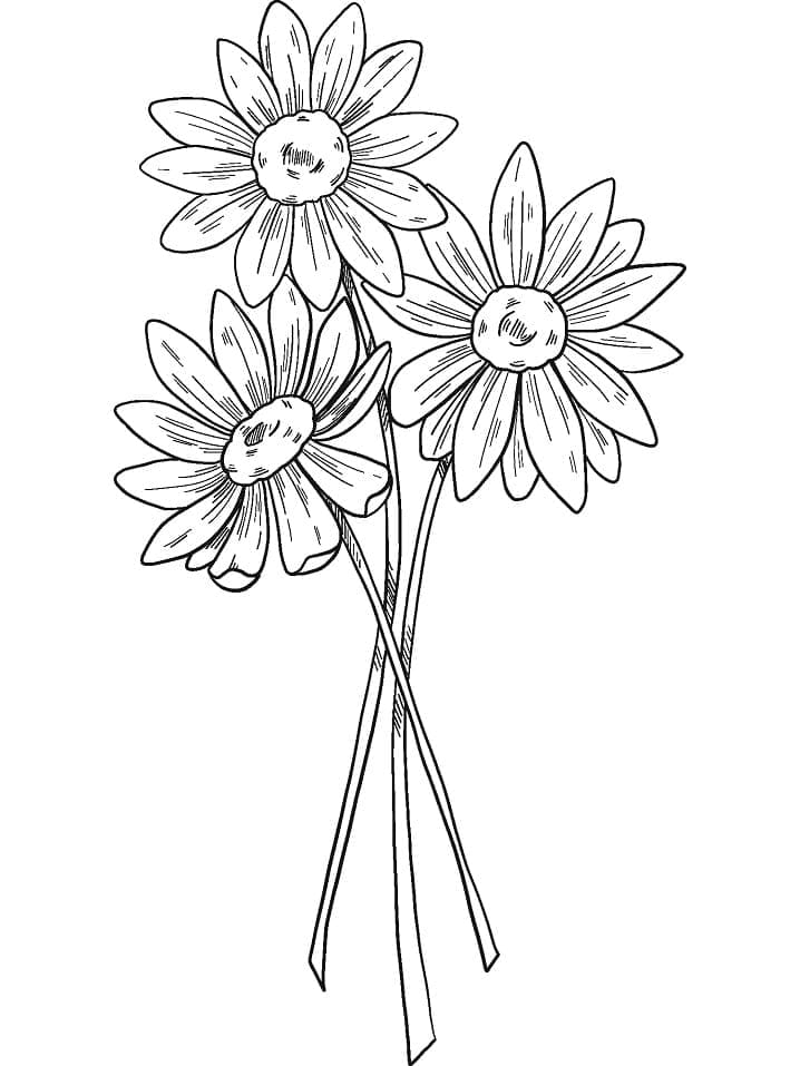 Desenho grátis de Buquê de Flores #195644 para crianças e adultos, coleção Natureza e Estações