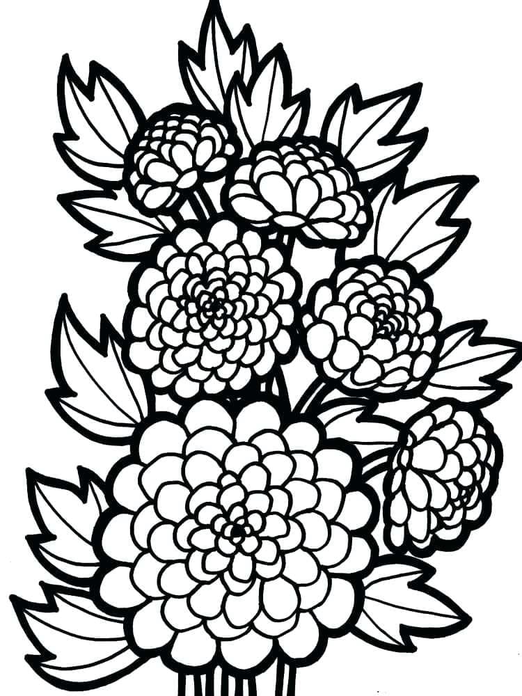 Desenho gratuito Dália #176504 da colecao Natureza e Estações para imprimir