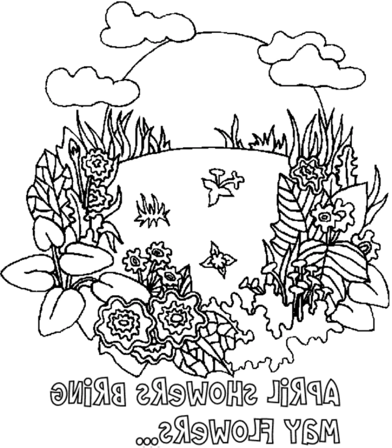Ilustração de Estação da Primavera #164779 para colorir, parte da coleção Natureza e Estações