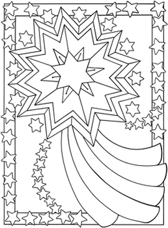 Desenho para colorir Estrelas #155959 da coleção Natureza e Estações, pronto para imprimir Desenho para colorir Estrelas #155959 da coleção Natureza e Estações, pronto para imprimir
