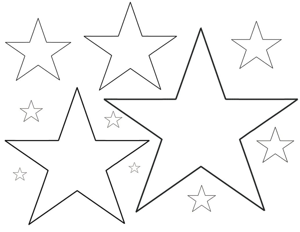Desenho gratuito Estrelas #177541 da colecao Natureza e Estações para imprimir