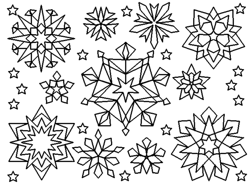 Página para colorir: Floco de Neve (Natureza e Estações) #160464 - Páginas para Colorir Imprimíveis Gratuitamente