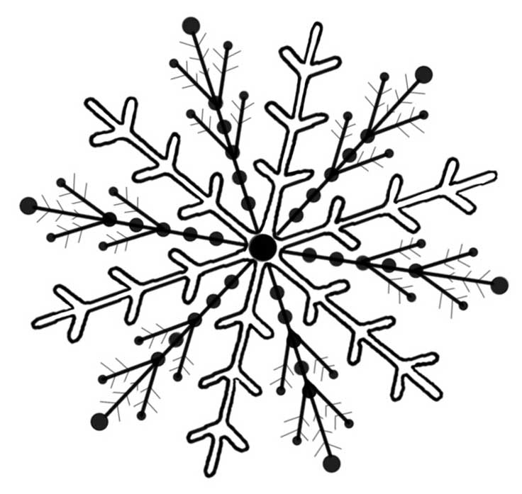 Página para colorir: Floco de Neve (Natureza e Estações) #160596 - Páginas para Colorir Imprimíveis Gratuitamente