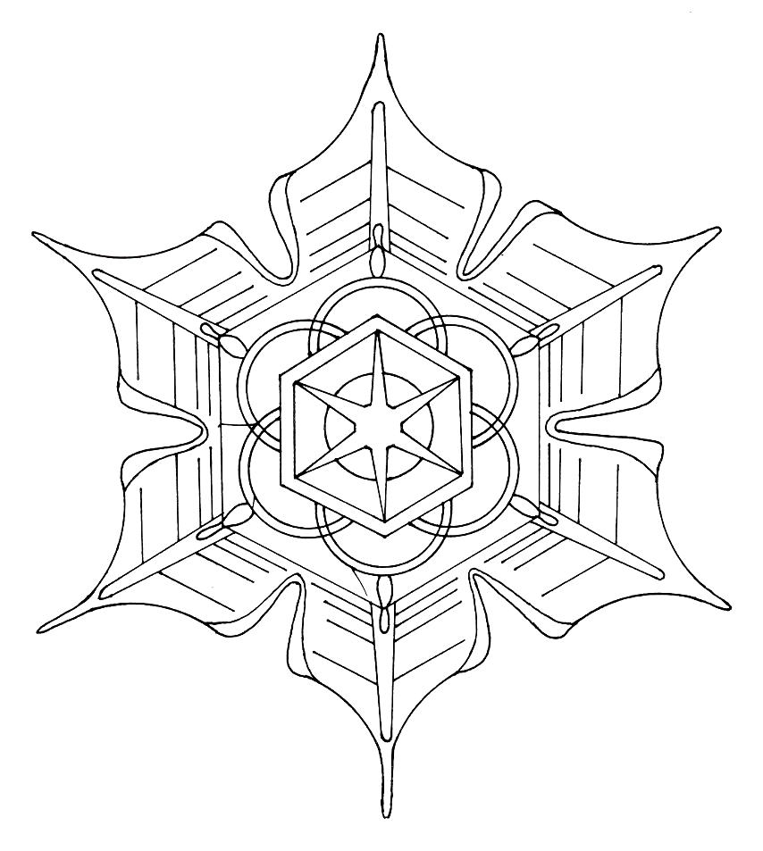 Página para colorir: Floco de Neve (Natureza e Estações) #160614 - Páginas para Colorir Imprimíveis Gratuitamente