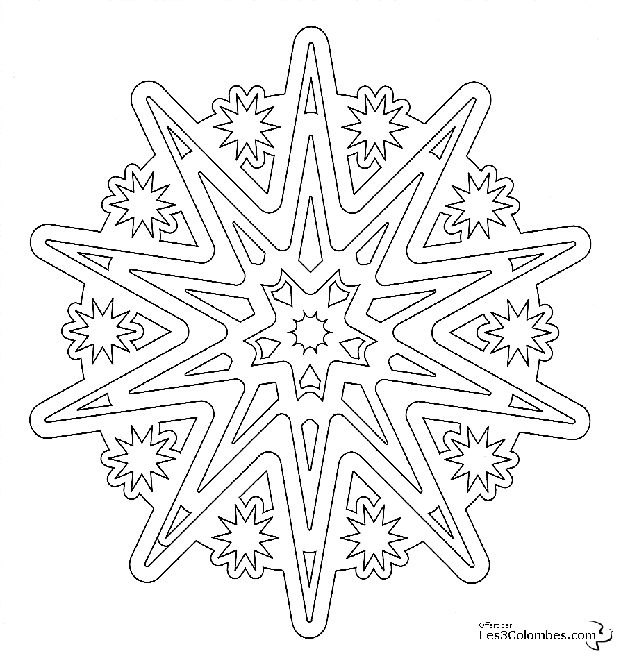 Página para colorir: Floco de Neve (Natureza e Estações) #160619 - Páginas para Colorir Imprimíveis Gratuitamente