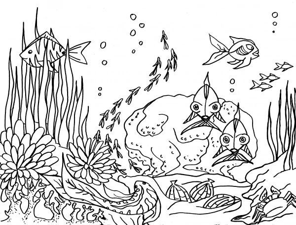 Desenho gratuito Fundo do Mar #160102 da colecao Natureza e Estações para imprimir