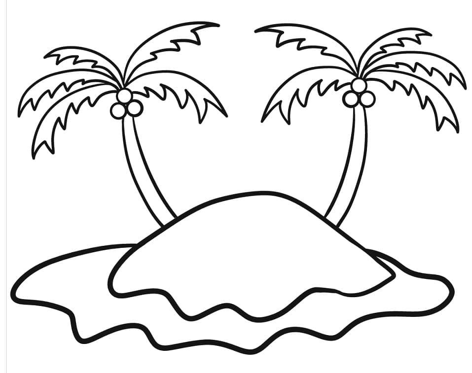 Desenho gratuito Ilha #201003 da colecao Natureza e Estações para imprimir