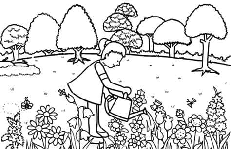Desenho gratuito Jardim #180023 da colecao Natureza e Estações para imprimir