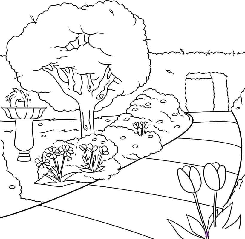 Desenho gratuito Jardim #180026 da colecao Natureza e Estações para imprimir