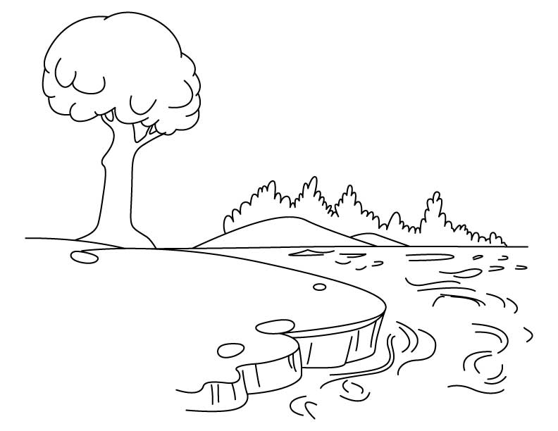 Página para colorir: Lago (Natureza e Estações) #166065 - Páginas para Colorir Imprimíveis Gratuitamente
