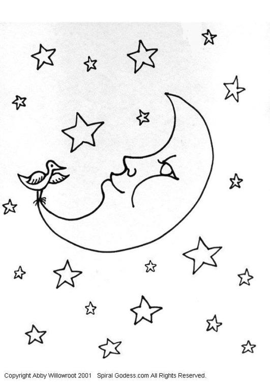 Ilustração de Lua #155610 para colorir, parte da coleção Natureza e Estações
