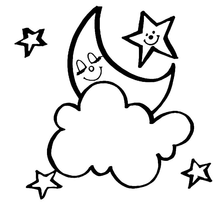 Desenho gratuito Lua #188733 da colecao Natureza e Estações para imprimir