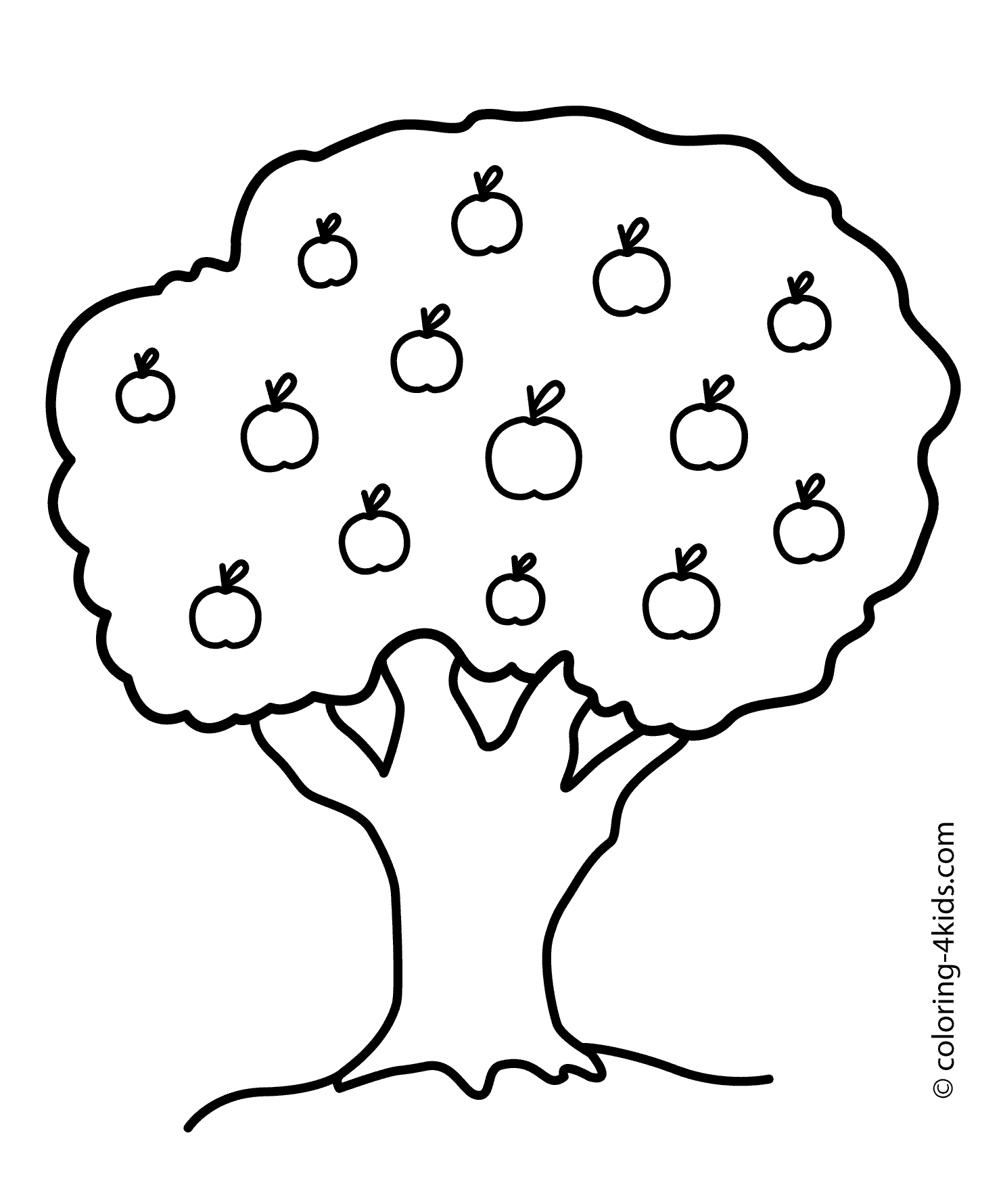Página para colorir: Macieira (Natureza e Estações) #163759 - Páginas para Colorir Imprimíveis Gratuitamente