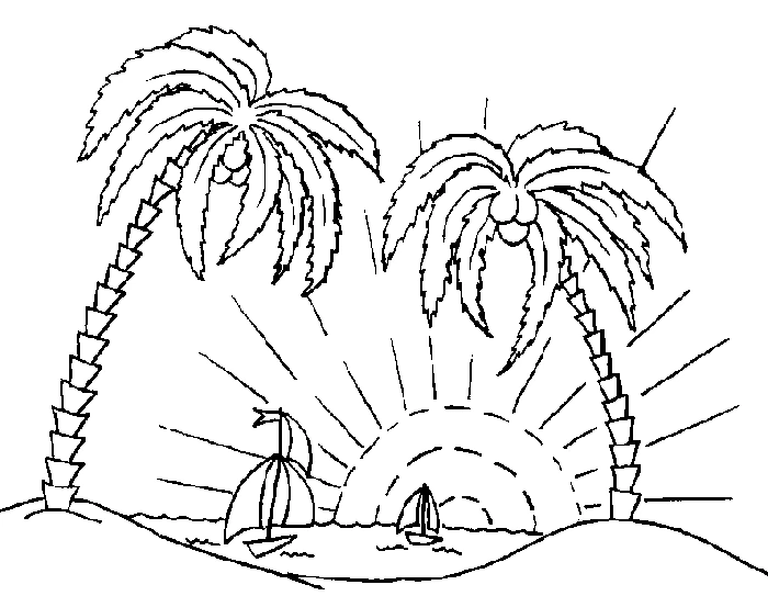 Página para colorir: Palmeira (Natureza e Estações) #161284 - Páginas para Colorir Imprimíveis Gratuitamente