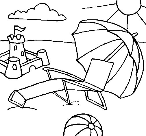 Desenho gratuito Praia #159038 da colecao Natureza e Estações para imprimir