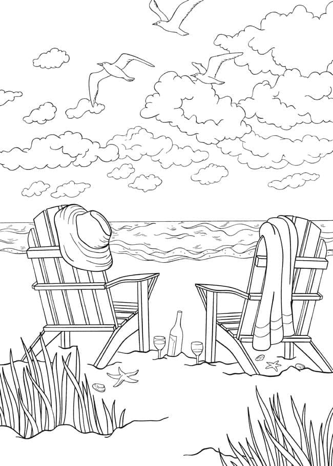 Desenho gratuito Praia #191859 da colecao Natureza e Estações para imprimir