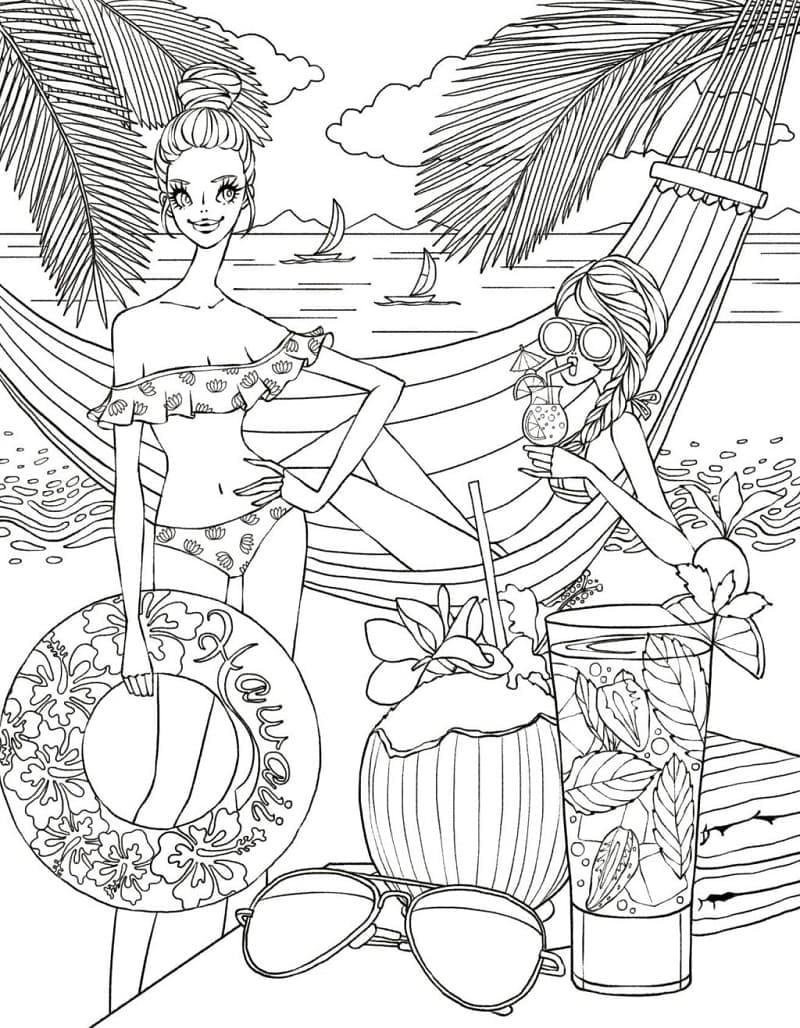 Página para colorir de Praia #191867 pertencente à coleção Natureza e Estações