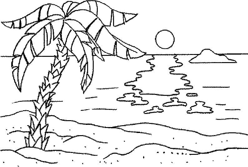 Desenho gratuito Praia #191887 da colecao Natureza e Estações para imprimir