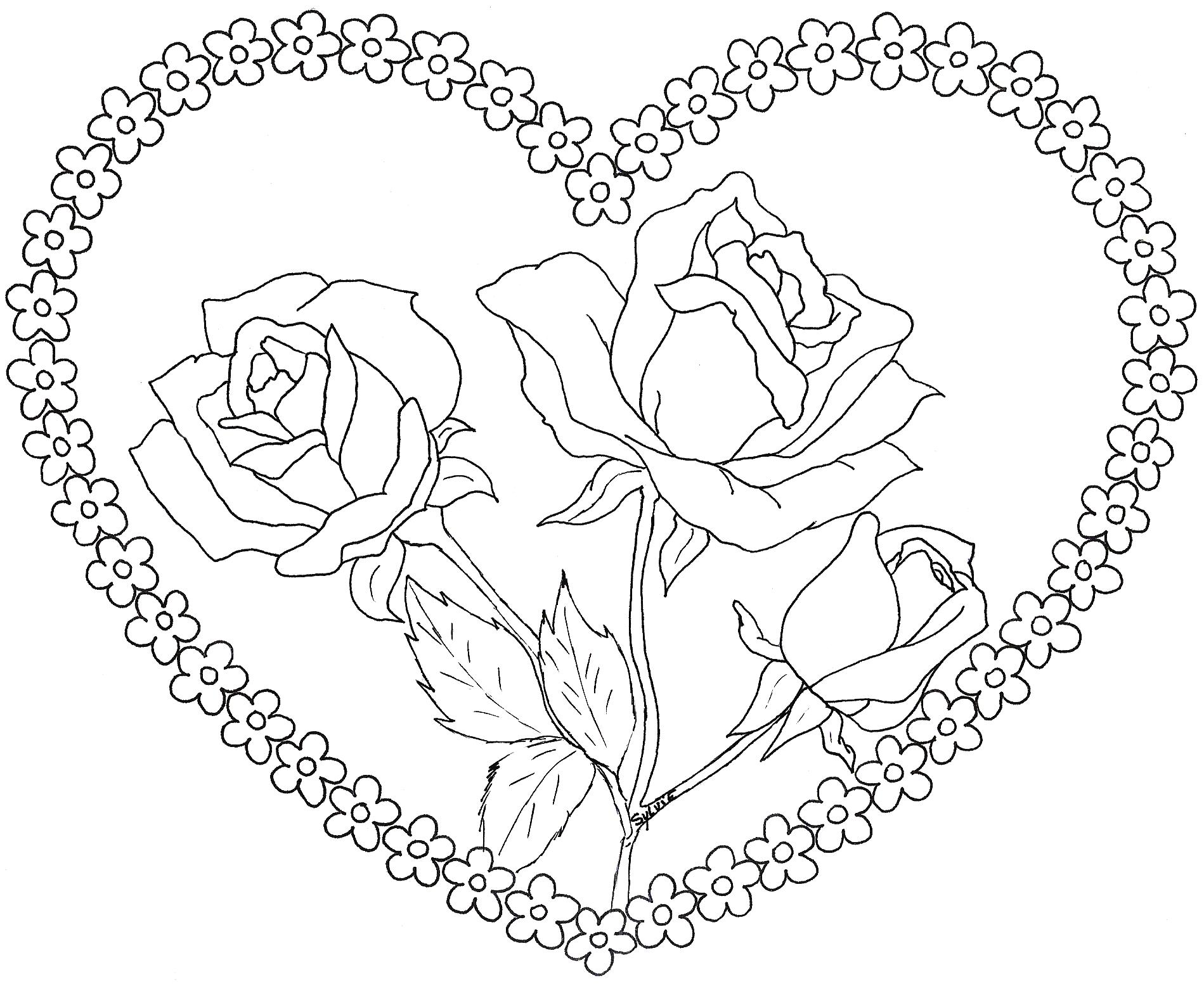 Desenho gratuito Rosas #161883 da colecao Natureza e Estações para imprimir