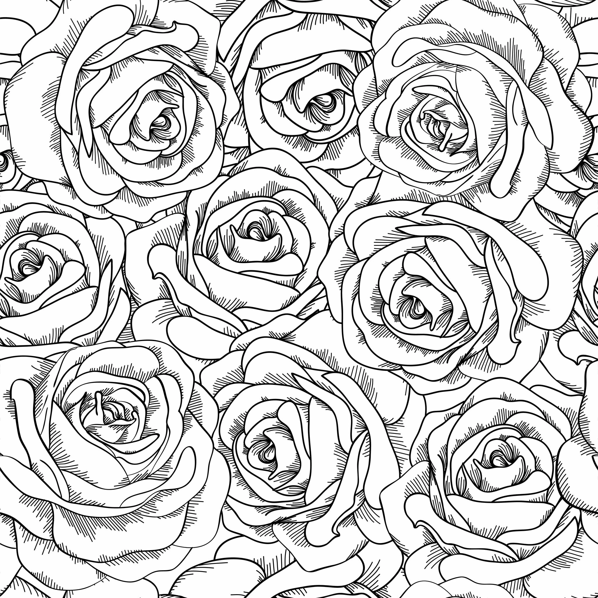 Desenho gratuito Rosas #161911 da colecao Natureza e Estações para imprimir
