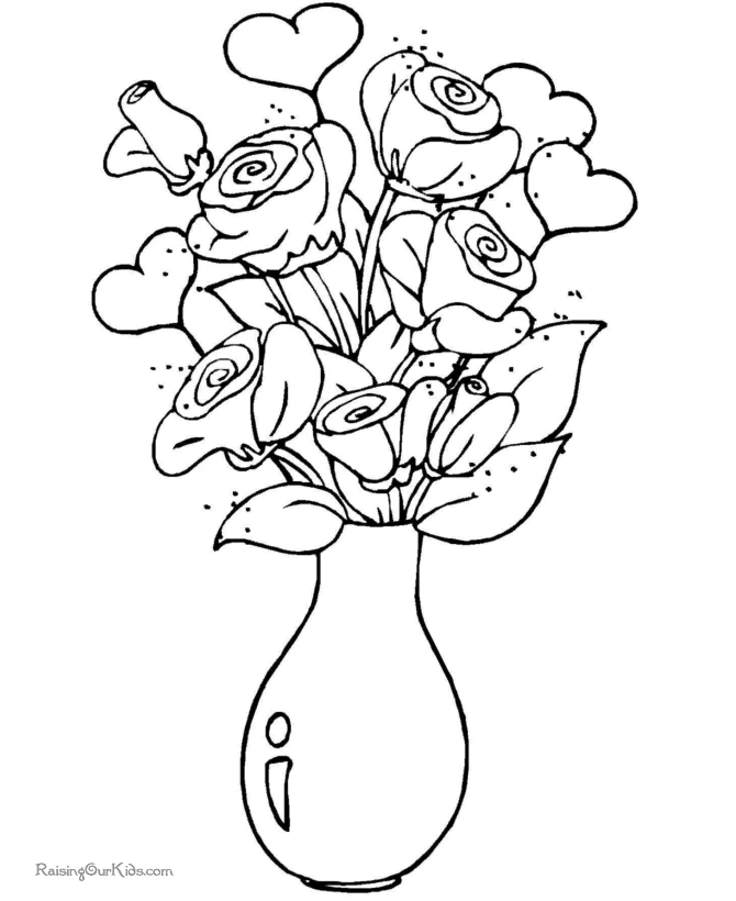 Desenho imprimível de Rosas #162021 para colorir, pertence à coleção Natureza e Estações