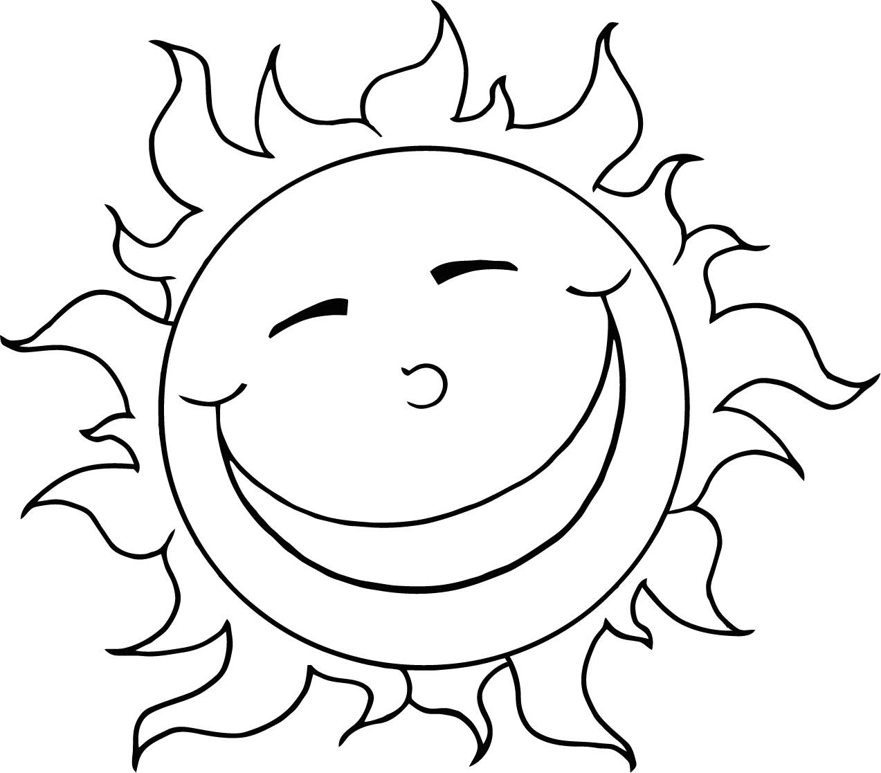 Desenho para colorir Sol #157909 da coleção Natureza e Estações, pronto para imprimir