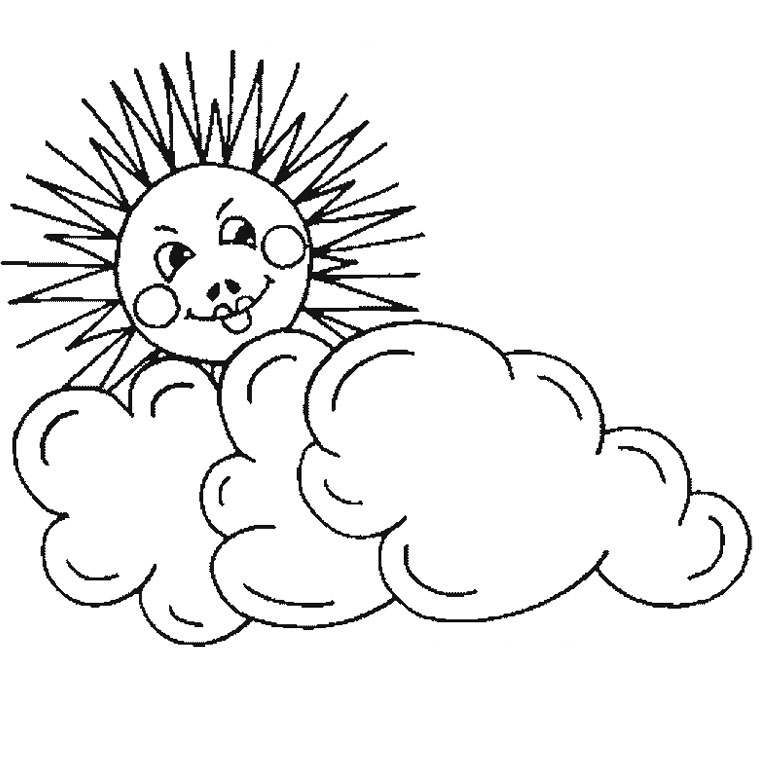 Página para colorir: Sol e Nuvem (Natureza e Estações) #156170 - Páginas para Colorir Imprimíveis Gratuitamente