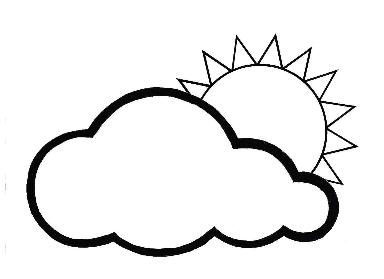 Página para colorir: Sol e Nuvem (Natureza e Estações) #156174 - Páginas para Colorir Imprimíveis Gratuitamente