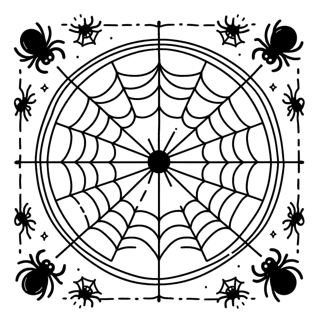 Desenho gratuito Teia de Aranha #204199 da colecao Natureza e Estações para imprimir