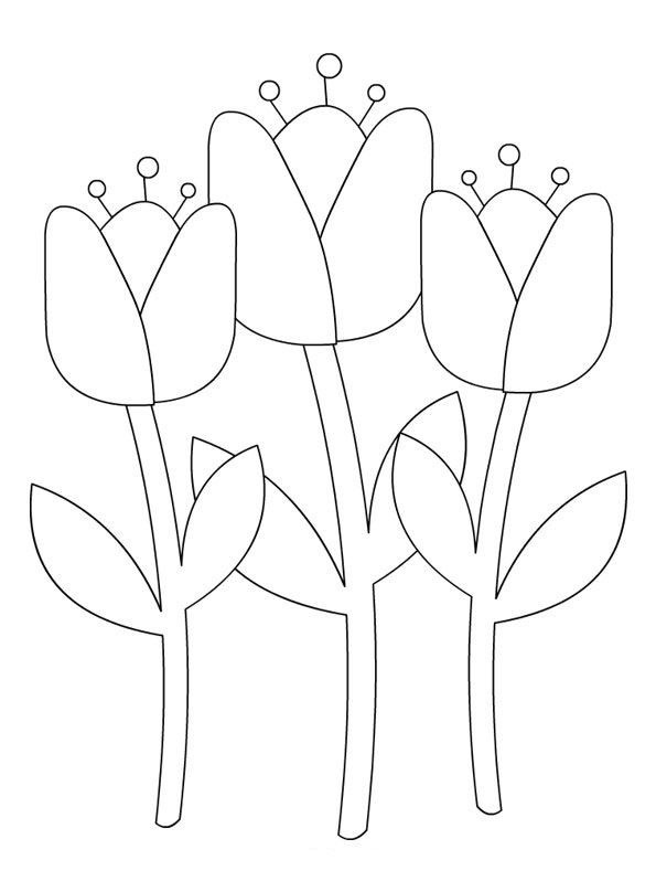 Desenho gratuito Tulipa #161687 da colecao Natureza e Estações para imprimir