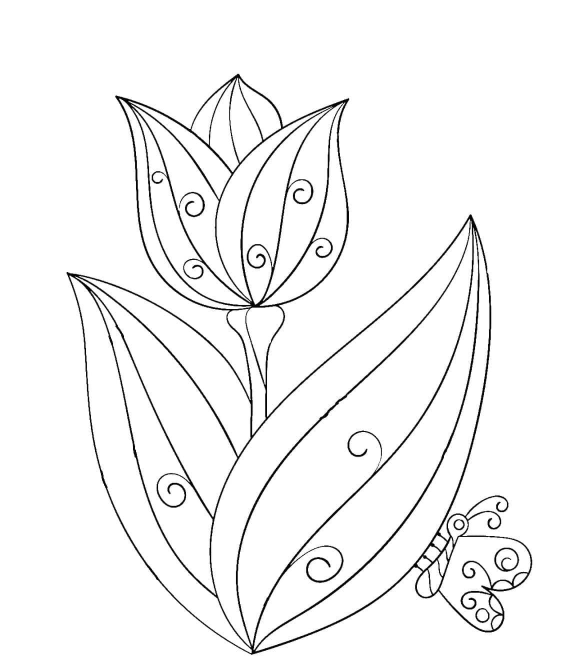 Desenho gratuito Tulipa #174125 da colecao Natureza e Estações para imprimir