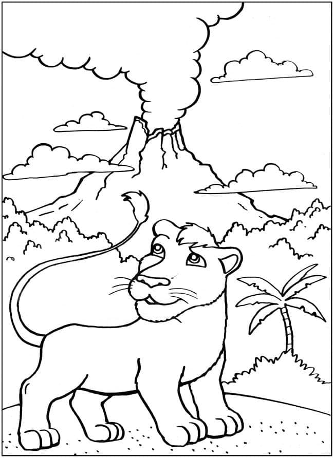 Desenho gratuito Vulcão #178062 da colecao Natureza e Estações para imprimir