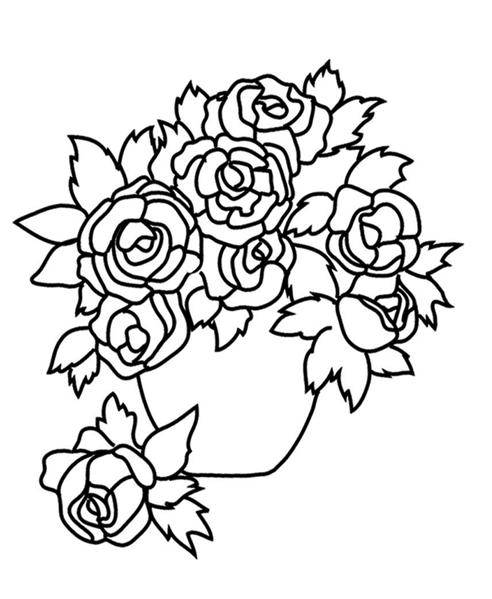 Página para colorir: Buquê de flores (Natureza) #160859 - Páginas para Colorir Imprimíveis Gratuitamente