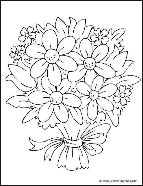 Página para colorir: Buquê de flores (Natureza) #160869 - Páginas para Colorir Imprimíveis Gratuitamente