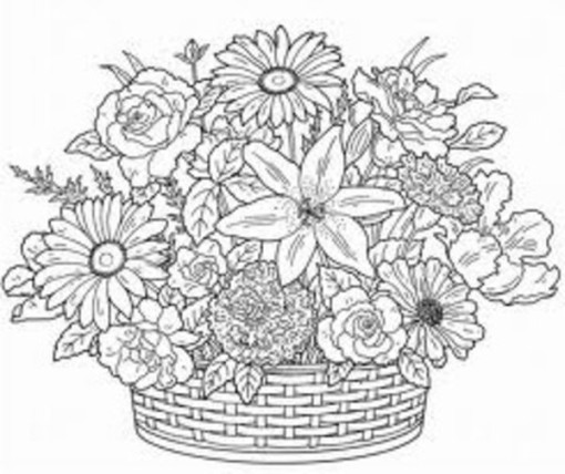 Página para colorir: Buquê de flores (Natureza) #160945 - Páginas para Colorir Imprimíveis Gratuitamente
