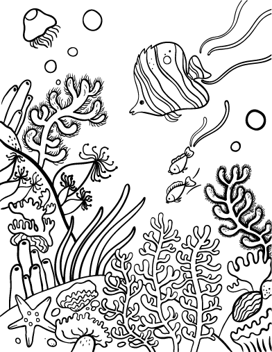 Página para colorir: Coral (Natureza) #162940 - Páginas para Colorir Imprimíveis Gratuitamente