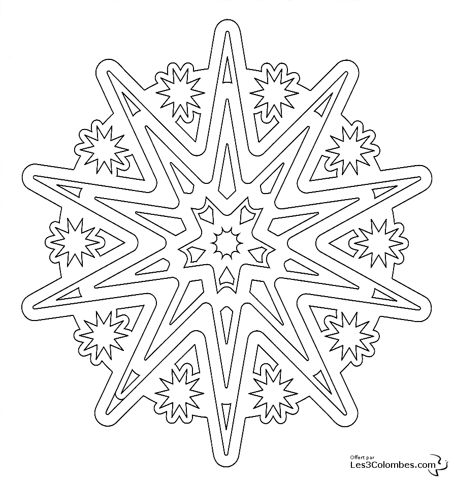 Página para colorir: Floco de neve (Natureza) #160619 - Páginas para Colorir Imprimíveis Gratuitamente