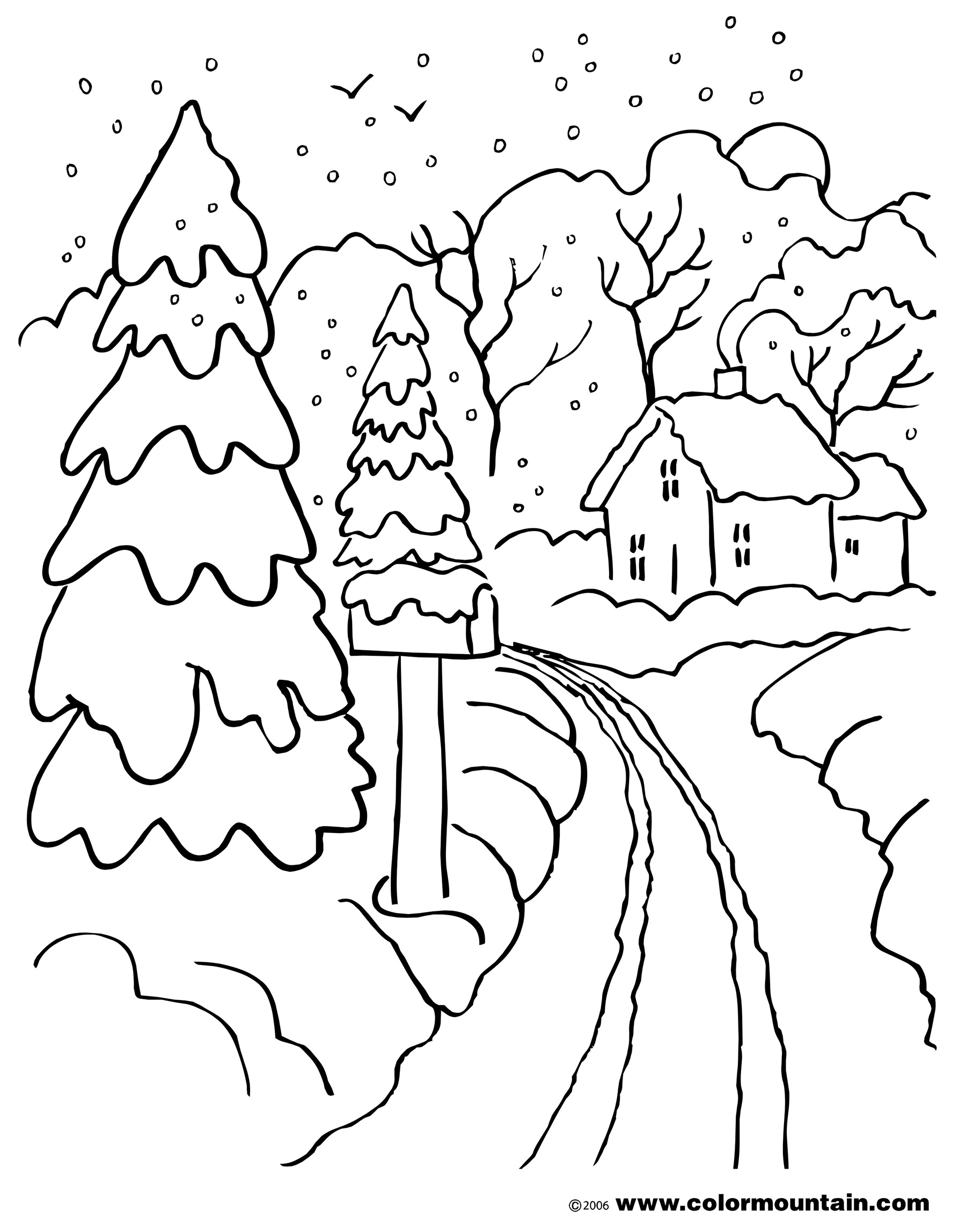 Página para colorir: Inverno (Natureza) #164512 - Páginas para Colorir Imprimíveis Gratuitamente
