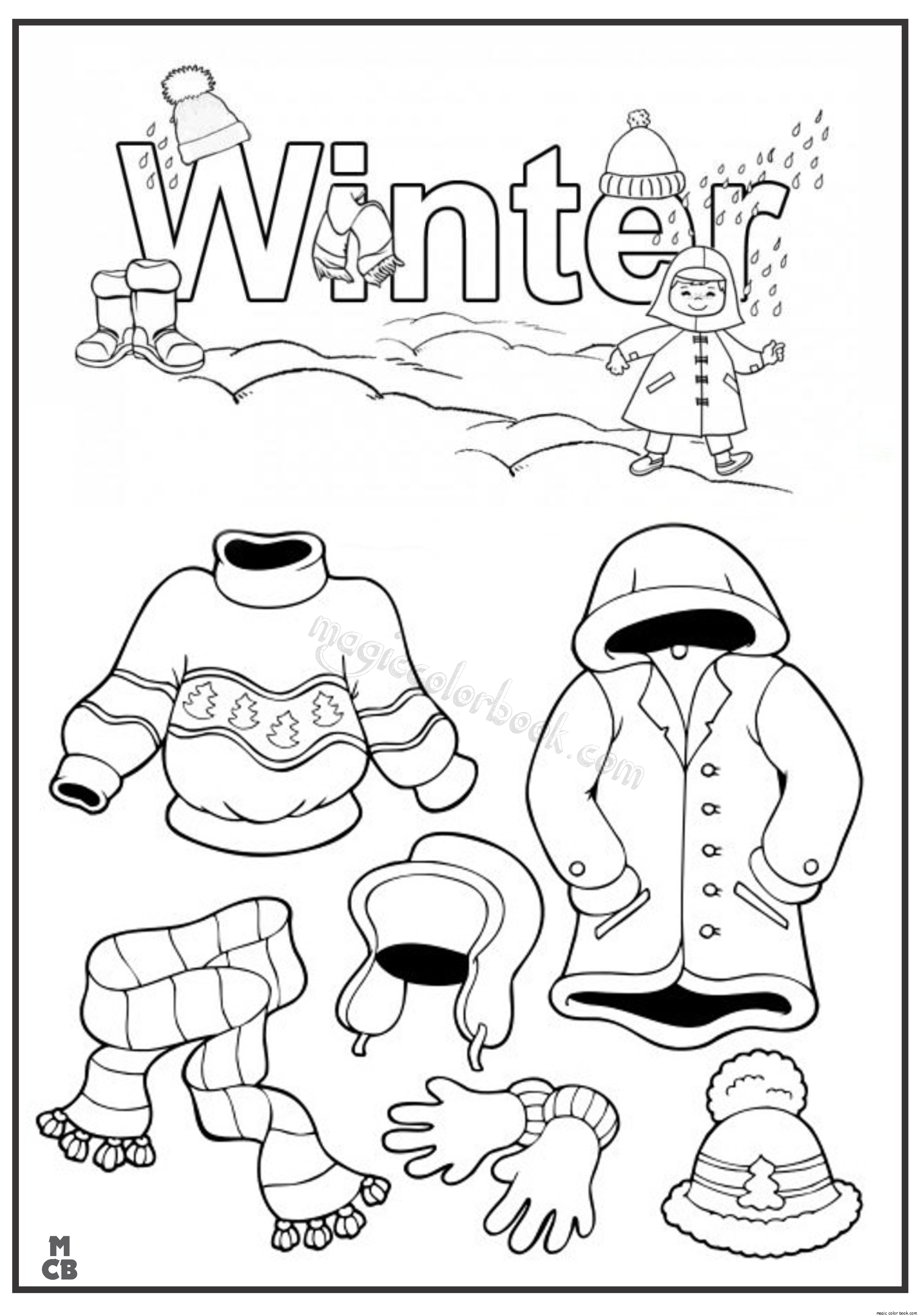 Página para colorir: Inverno (Natureza) #164723 - Páginas para Colorir Imprimíveis Gratuitamente