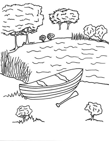 Página para colorir: Lago (Natureza) #166069 - Páginas para Colorir Imprimíveis Gratuitamente
