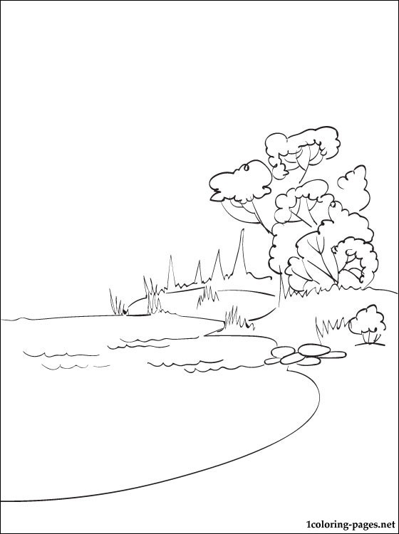 Página para colorir: Lago (Natureza) #166078 - Páginas para Colorir Imprimíveis Gratuitamente
