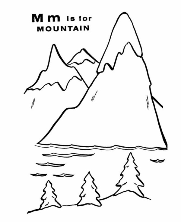 Página para colorir: Montanha (Natureza) #156689 - Páginas para Colorir Imprimíveis Gratuitamente