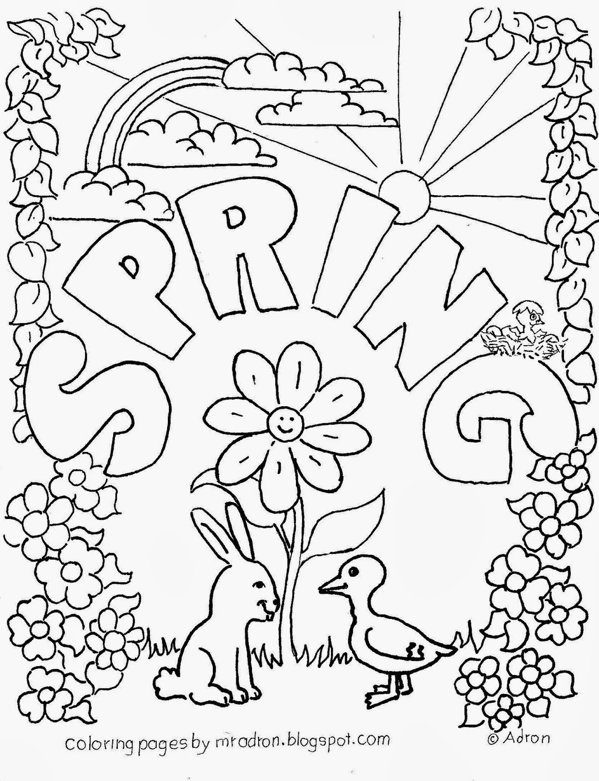 Página para colorir: Temporada de primavera (Natureza) #164775 - Páginas para Colorir Imprimíveis Gratuitamente
