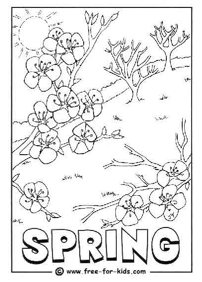 Página para colorir: Temporada de primavera (Natureza) #164859 - Páginas para Colorir Imprimíveis Gratuitamente