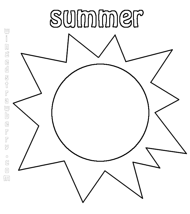 Página para colorir: Temporada de verão (Natureza) #165338 - Páginas para Colorir Imprimíveis Gratuitamente